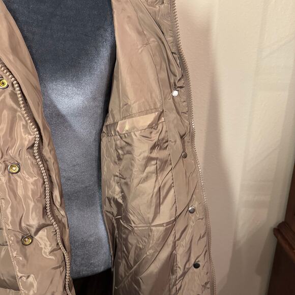 Women's Down Filled Puffer Full Length Jacket Brown Size Large NWT Obosoyo - Picture 5 of 10